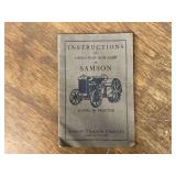 Samson Tractor Co. Model M Manual