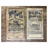 (2) Weir Plow Co. Pocket Catalogs