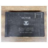 Oliver Setting-Up Directions Manual