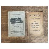 (2) Huber Tractor Parts Manuals