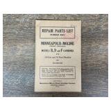 MM Combines Repair Parts List