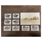 (9) Rumely OilPull Postcard + New Holland Engine Cards