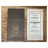 (2) Keck-Gonnerman Machinery Factory Price Lists