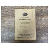 1936 Cletrac Lubrication Recommendations Manual