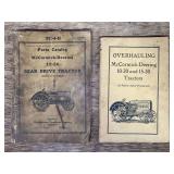 (2) IHC McCormick-Deering Tractor Manuals