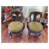 (2) Swivel Arm Chairs