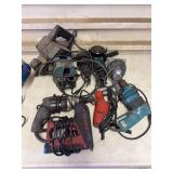 Assorted Electric Tools: Impact, Stapler, Sander, & More