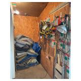 Assorted Lights, Cords, and Packing Blankets