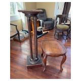 Wooden Plant Stand & Side Table