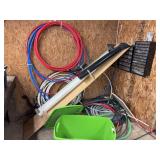 Hoses, Wall-Mounted Screw Organizers, and PEX Piping