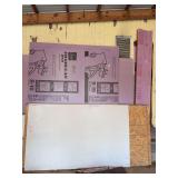 (3) 1/2” Plywood, (1) Sheetrock, & Misc Foam Boards