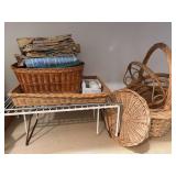 Assorted Baskets and Organizing Shelves