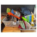 Assorted Kitchen Utensils and Linens
