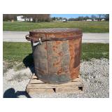 Riveted Metal Tank with Perforated Top