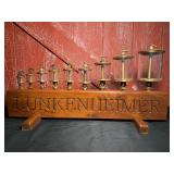 Lunkenheimer Lubricator Oiler Display Set with Carved Wooden Stand