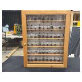 Spark Plug Collection in Wooden Display Case