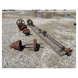 Line Shaft Pulley & Countershaft Display Assembly With Flat Belt Drive Components