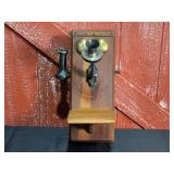 Wall-Mount Magneto Telephone w/ Hand Crank, Dual Bells & Induction Coils