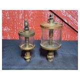 (2) Brass Sight Feed Oilers