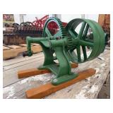 Cast Iron Line Shaft Gear Drive with Dual Flywheels and Large Bull Gear