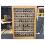 Spark Plug Collection in Wooden Display Case