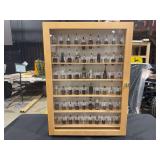 Spark Plug Collection in Wooden Display Case