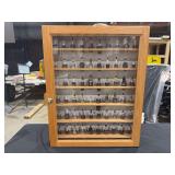 Spark Plug Collection in Wooden Display Case