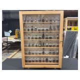 Spark Plug Collection in Wooden Display Case