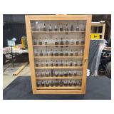 Spark Plug Collection in Wooden Display Case