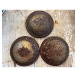 (3) International Harvester Hubcaps