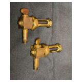 (2) Brass Sight Feed Oilers with Needle Valves