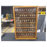 Spark Plug Collection in Wooden Display Case