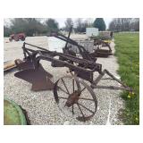 John Deere Two-Bottom Pull-Type Plow w/ Spring Trip Bottoms & Jointers (Steel Wheels)