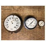 (3) Marsh & Company Pressure Gauges