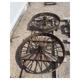 (2) Steel Front Wheels