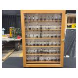 Spark Plug Collection in Wooden Display Case