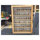 Spark Plug Collection in Wooden Display Case