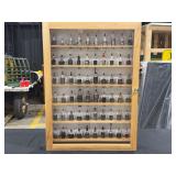 Spark Plug Collection in Wooden Display Case