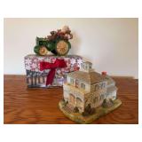 House and John Deere Tractor Figurines