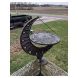 Cast Iron Moon-Shaped Sundial