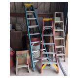 Assorted Stepladders and Utility Ladder Assortment