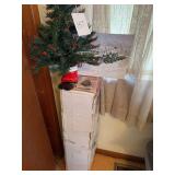 Fiber Optic Tree and Christmas Canvas