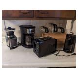 Kitchen Appliances - Coffee Grinder, Coffee Maker, Toaster, Can Opener and Breadbox