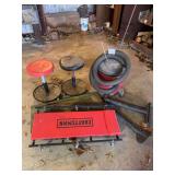 Craftsman Creeper, Shop Vac, and Stools Lot
