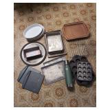 Assorted Kitchenware: Baking Pans, Dishes, and Stanley Thermos