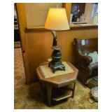 Potbelly Stove Style Lamp with Table