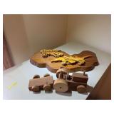 Wooden Tractor and Vehicle Model Grouping