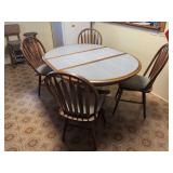 Tiled Top Dining Table with Four Chairs