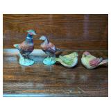 Ceramic Bird Figurines, Group of Four
