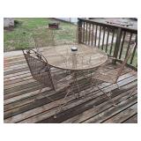 Outdoor Metal Mesh Table and Chairs Set
